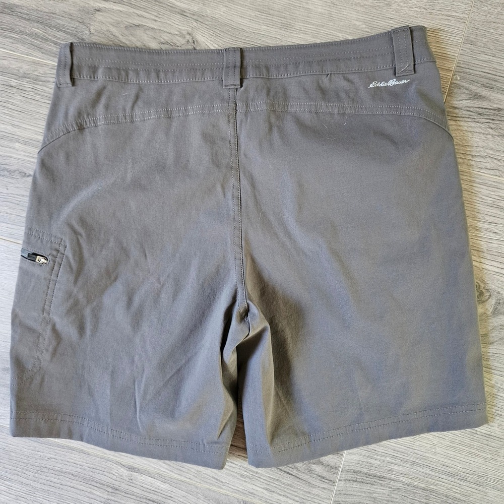 Eddie Bauer Guide Pro Shorts Womens 8 Gray Hiking Outdoor Stretch Cargo Nylon - Picture 3 of 10